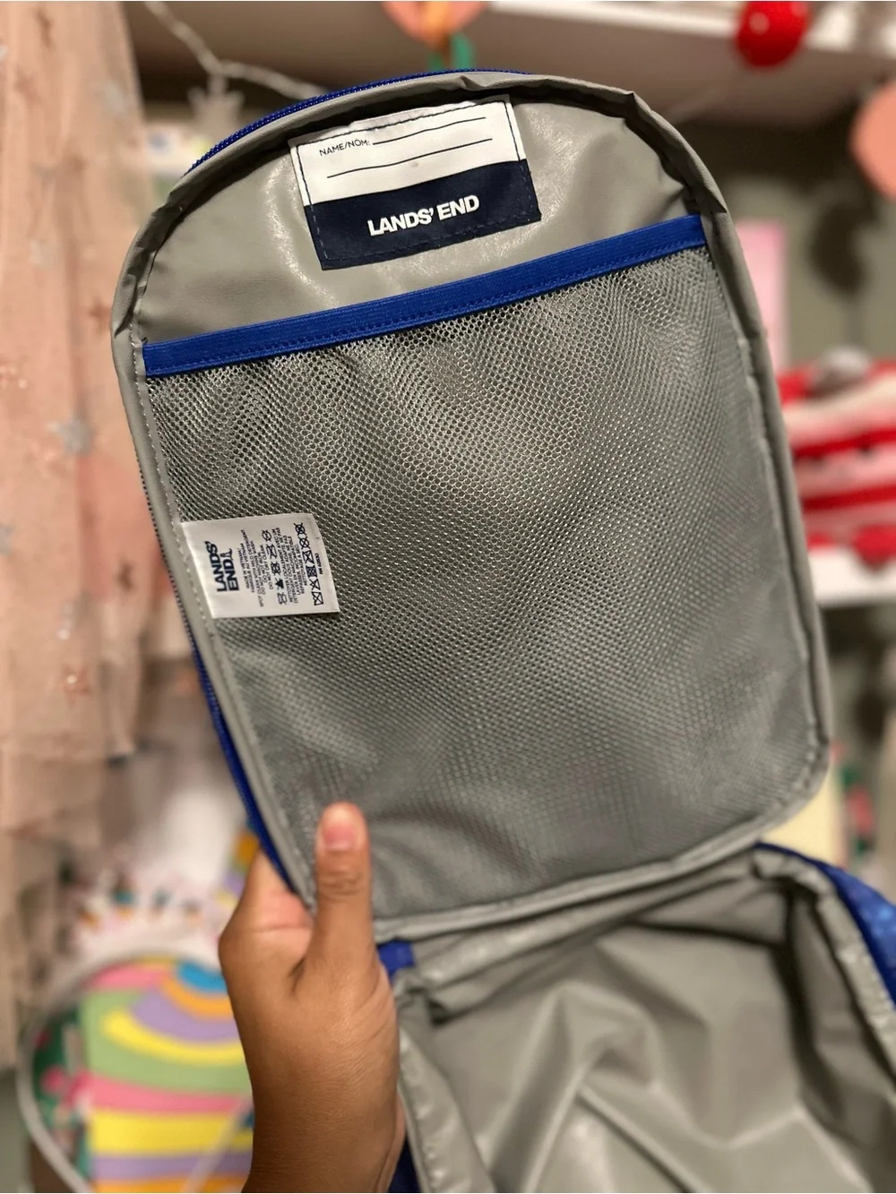 Lands' End Kids Starry Navy Blue Backpack